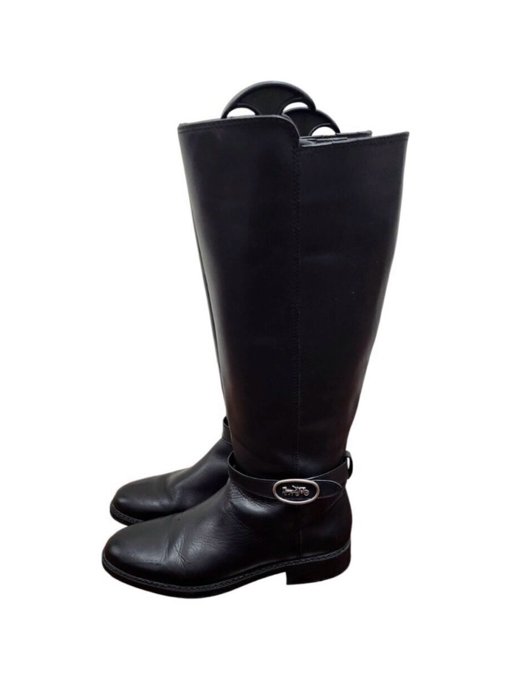Coach Black Leather Over-the-Knee Riding Boots - Picture 7 of 16